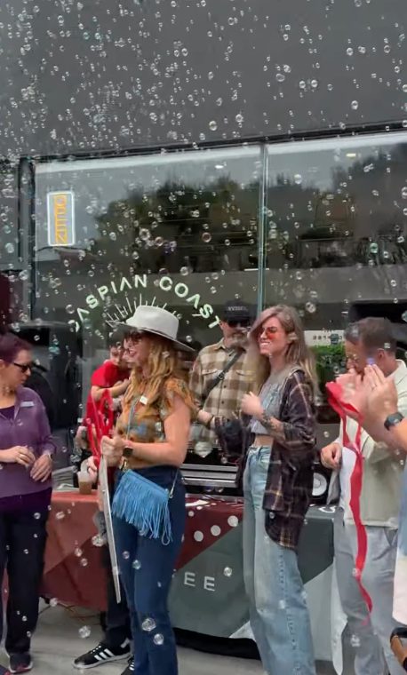 Bubbles at the grand opening